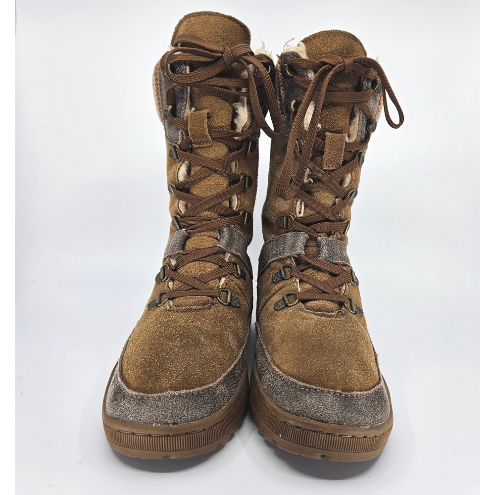 Bearpaw Women's Tama Suede Knit Cuff Winter Boots Hickory Size 8 Cabincore Lodge - Picture 3 of 12